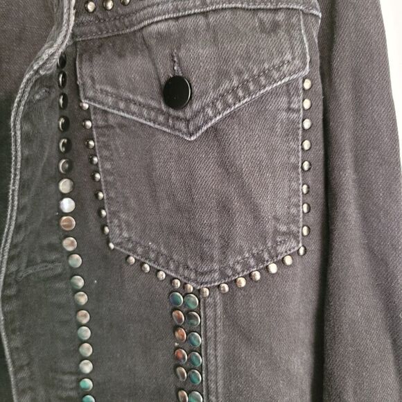Frame le studded denim jacket black - Picture 4 of 10